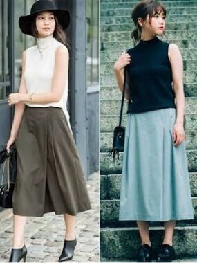 Uniqlo Drape Skirt Cropped Pants